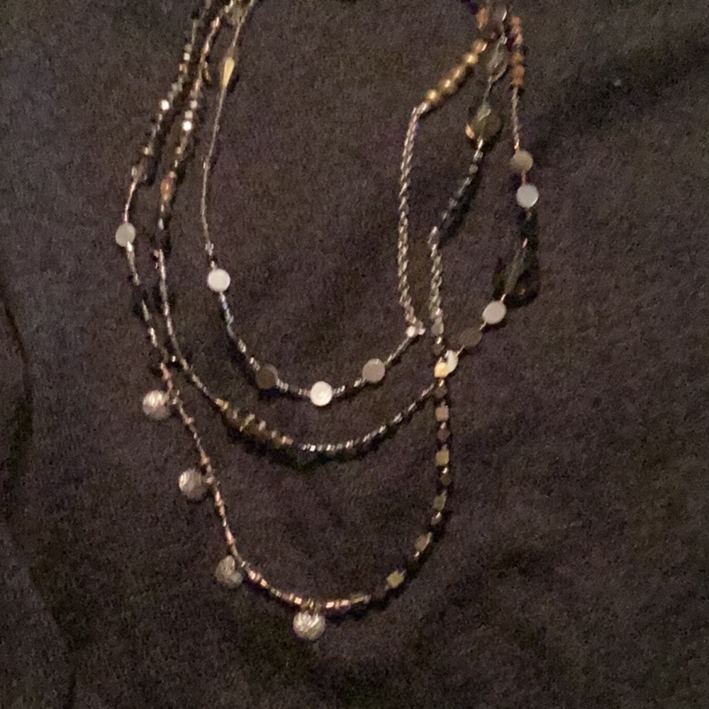 Elegant Gold and Silver Beaded Necklace
